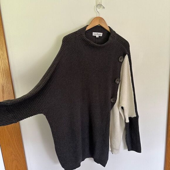 Neon Buddha Women’s Solstice Oversized Cotton Color-block Artisan Style Button P - Picture 5 of 8